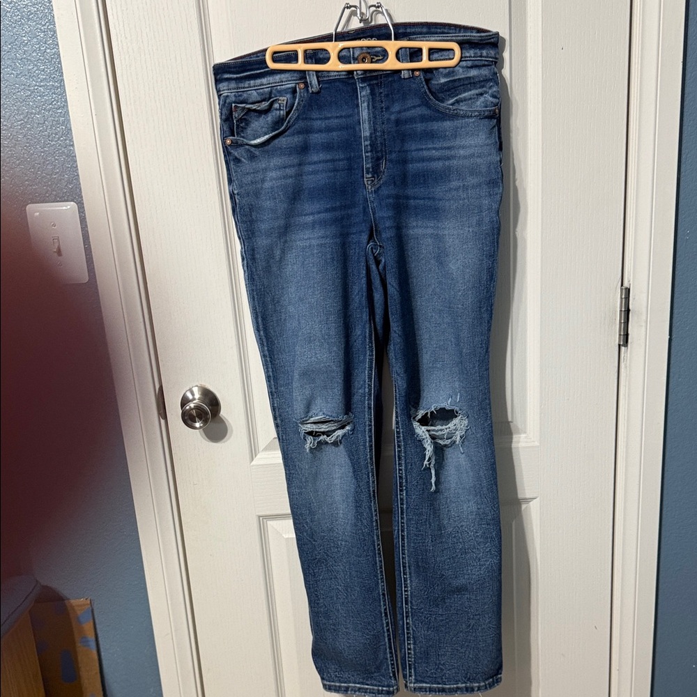 Maurice’s  Distressed 14 Regular High-Rise Straight Jeans